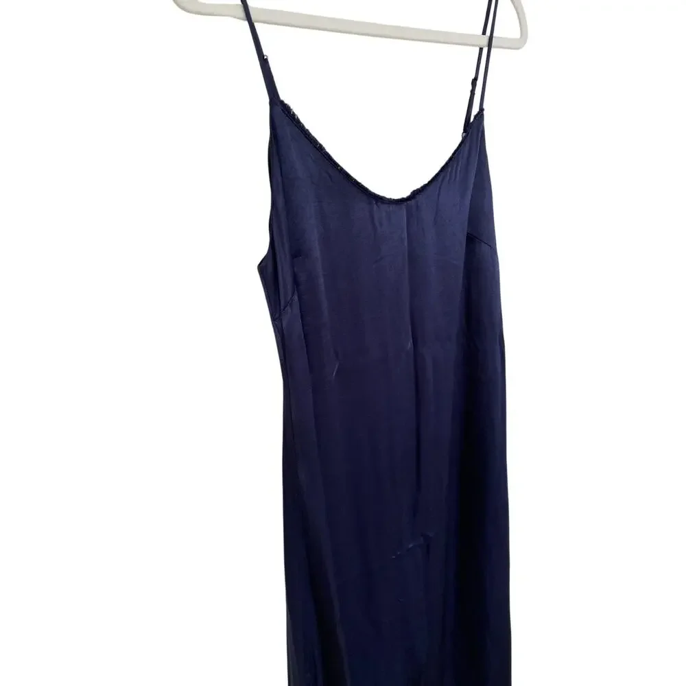 PHARAOH Henri Slip Dress Vintage Satin Sz 1‎ Small Minimalist Vacation Resort